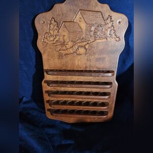 Vintage Wood Thimble Holder Rack